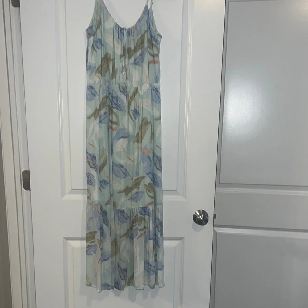 Abercrombie & Fitch Blue and Green Maxi Dress